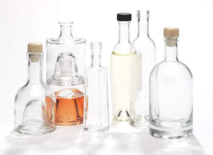 clear glass food bottles